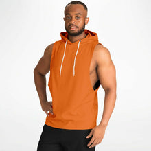 Load image into Gallery viewer, Fashion Flame Orange Drop Armhole Hoodie for MenSeves-ArtFashion Flame Orange Drop Armhole Hoodie