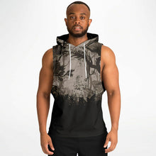 Load image into Gallery viewer, Tiger Hood Drop Armhole Hoodie for MenSeves-ArtTiger Hood Drop Armhole Hoodie