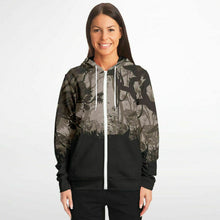 Load image into Gallery viewer, Tiger Hood Zip-Up Hoodie for WomenSeves-ArtTiger Hood Zip-