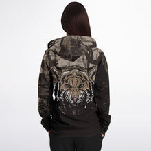 Load image into Gallery viewer, Tiger Hood Zip-Up Hoodie for WomenSeves-ArtTiger Hood Zip-