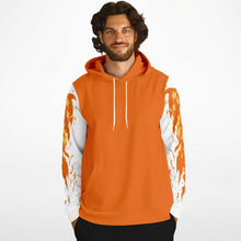 Load image into Gallery viewer, Flame Orange Hoodie for MenSeves-ArtFlame Orange Hoodie
