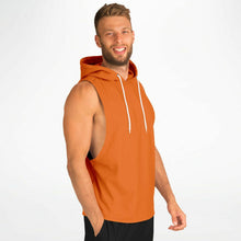 Load image into Gallery viewer, Fashion Flame Orange Drop Armhole Hoodie for MenSeves-ArtFashion Flame Orange Drop Armhole Hoodie