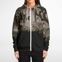 Load image into Gallery viewer, Tiger Hood Zip-Up Hoodie for WomenSeves-ArtTiger Hood Zip-