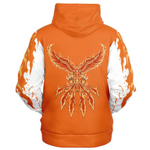 Load image into Gallery viewer, Flame Orange Zip-Up Hoodie for MenSeves-ArtFlame Orange Zip-