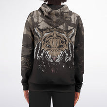 Load image into Gallery viewer, Tiger Hood Zip-Up Hoodie for WomenSeves-ArtTiger Hood Zip-