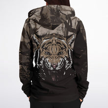 Load image into Gallery viewer, Tiger Hood Zip-Up Hoodie for WomenSeves-ArtTiger Hood Zip-