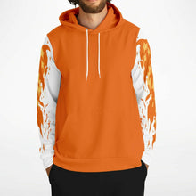 Load image into Gallery viewer, Flame Orange Hoodie for MenSeves-ArtFlame Orange Hoodie