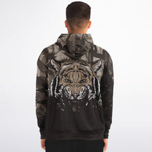 Load image into Gallery viewer, Tiger Hood Zip-Up Hoodie for MenSeves-ArtTiger Hood Zip-