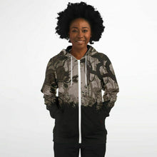 Load image into Gallery viewer, Tiger Hood Zip-Up Hoodie for WomenSeves-ArtTiger Hood Zip-