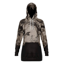 Load image into Gallery viewer, Tiger Hood Longline Hoodie for WomenSeves-ArtTiger Hood Longline Hoodie