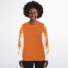 Load image into Gallery viewer, Flame Orange Sweatshirt for WomenSeves-ArtFlame Orange Sweatshirt
