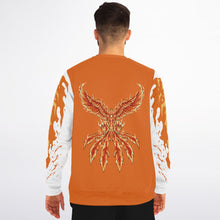 Load image into Gallery viewer, Flame Orange Sweatshirt for MenSeves-ArtFlame Orange Sweatshirt
