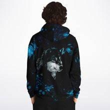 Load image into Gallery viewer, Fashion Blue Wolf Hoodie for MenSeves-ArtFashion Blue Wolf Hoodie
