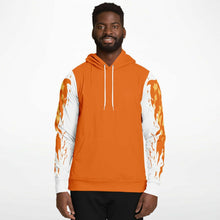 Load image into Gallery viewer, Flame Orange Hoodie for MenSeves-ArtFlame Orange Hoodie
