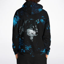 Load image into Gallery viewer, Fashion Blue Wolf Hoodie for MenSeves-ArtFashion Blue Wolf Hoodie
