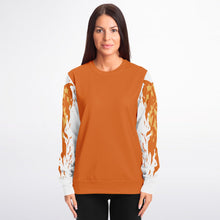 Load image into Gallery viewer, Flame Orange Sweatshirt for WomenSeves-ArtFlame Orange Sweatshirt
