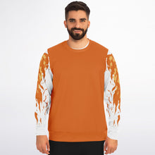Load image into Gallery viewer, Flame Orange Sweatshirt for MenSeves-ArtFlame Orange Sweatshirt
