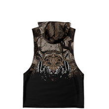 Load image into Gallery viewer, Fashion Tiger Hood Drop Armhole Hoodie for MenSeves-ArtFashion Tiger Hood Drop Armhole Hoodie
