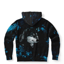 Load image into Gallery viewer, Fashion Blue Wolf Hoodie for MenSeves-ArtFashion Blue Wolf Hoodie
