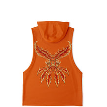 Load image into Gallery viewer, Flame Orange Drop Armhole Hoodie for MenSeves-ArtFlame Orange Drop Armhole Hoodie
